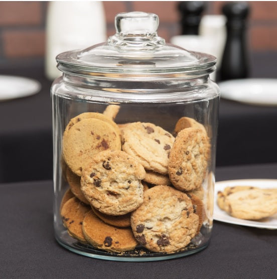 1/2 Gallon Glass Cookie Jar w/ Lid