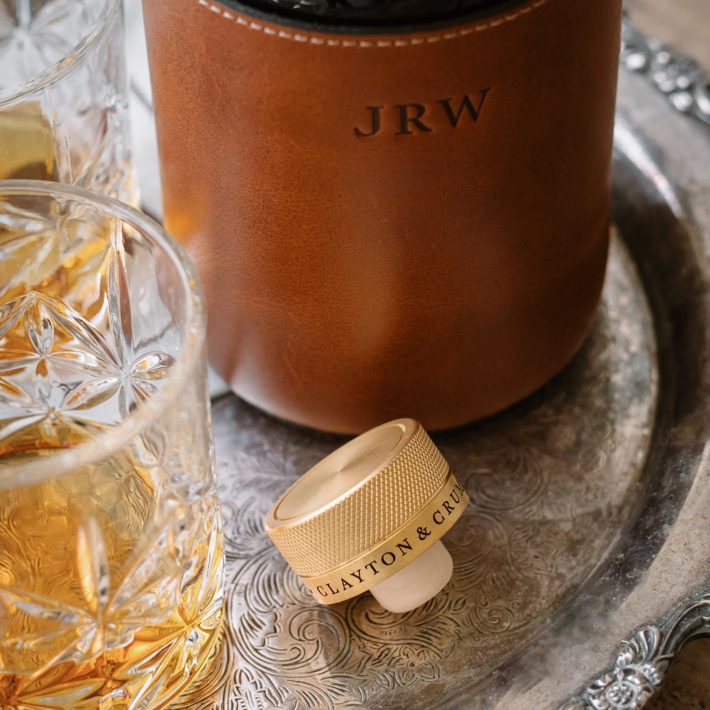 750 mL Leather Decanter