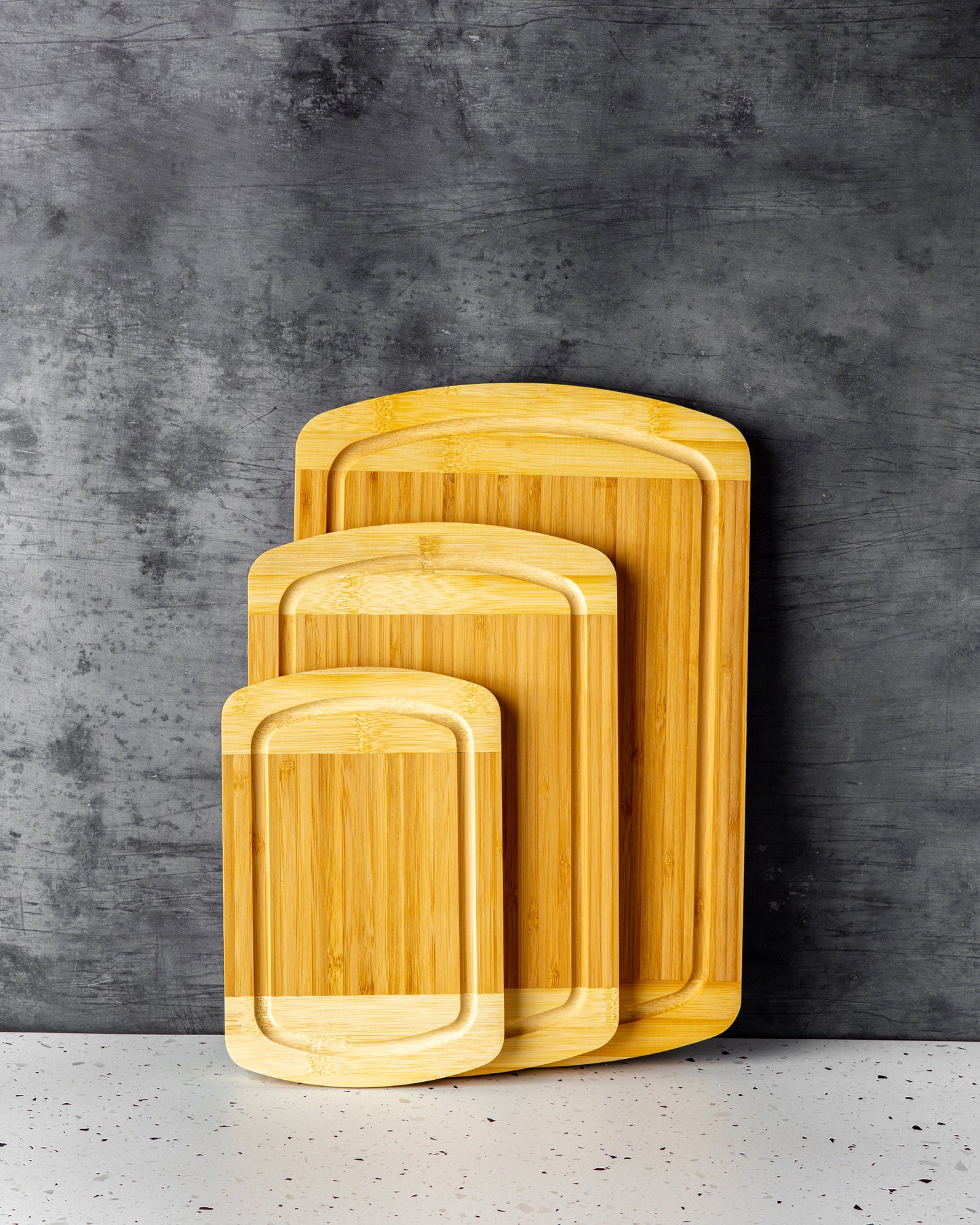 Personalized Fiji Bamboo Cutting Boards with Juice Groove & Back Handles