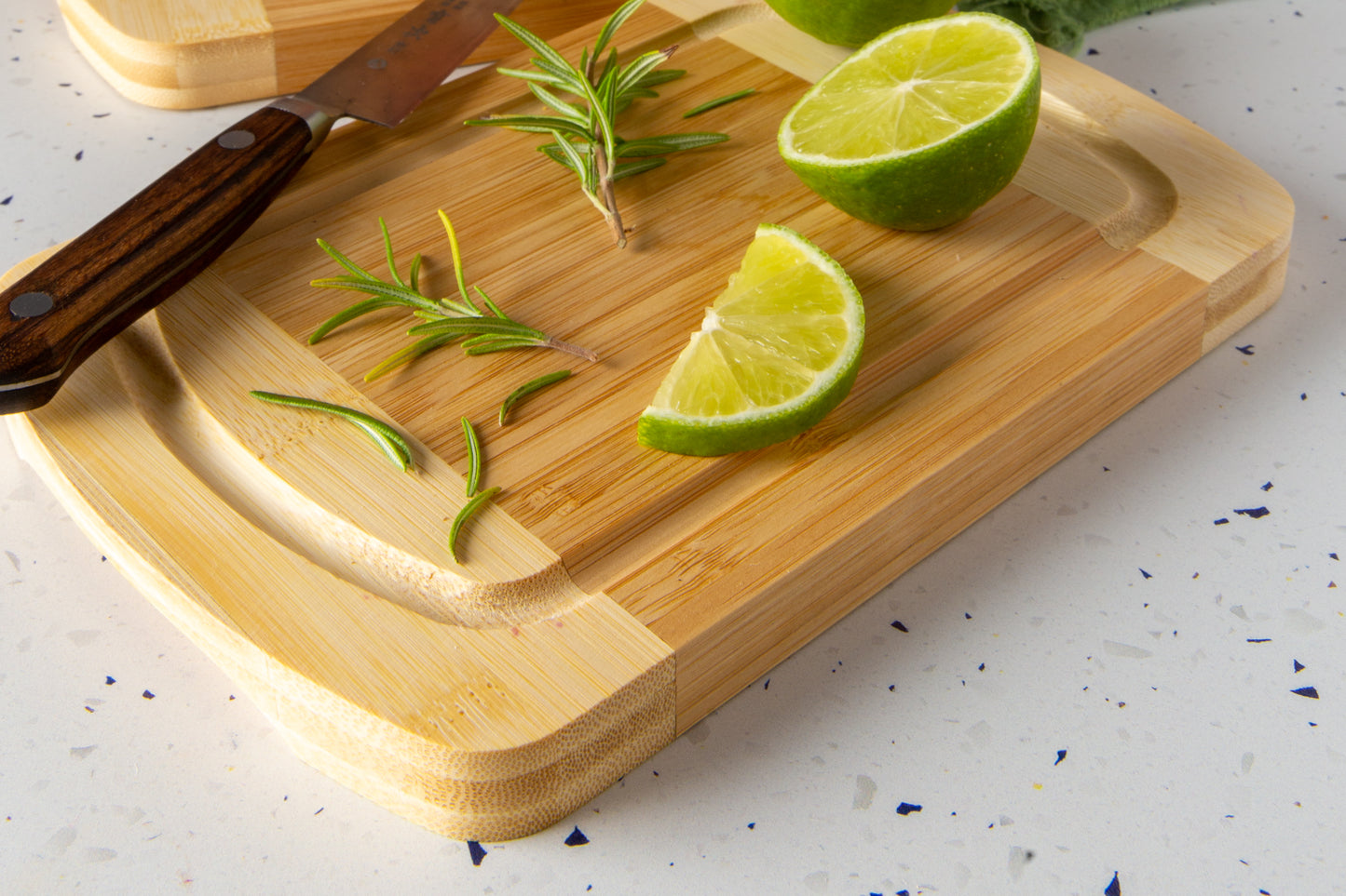 Personalized Fiji Bamboo Cutting Boards with Juice Groove & Back Handles