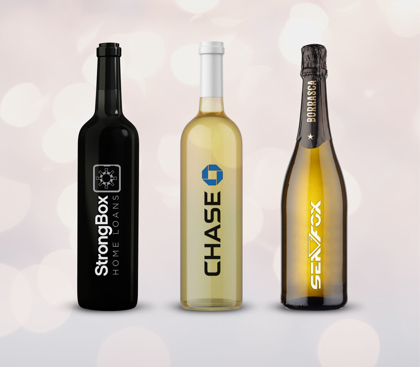 Etched Wine Bottle