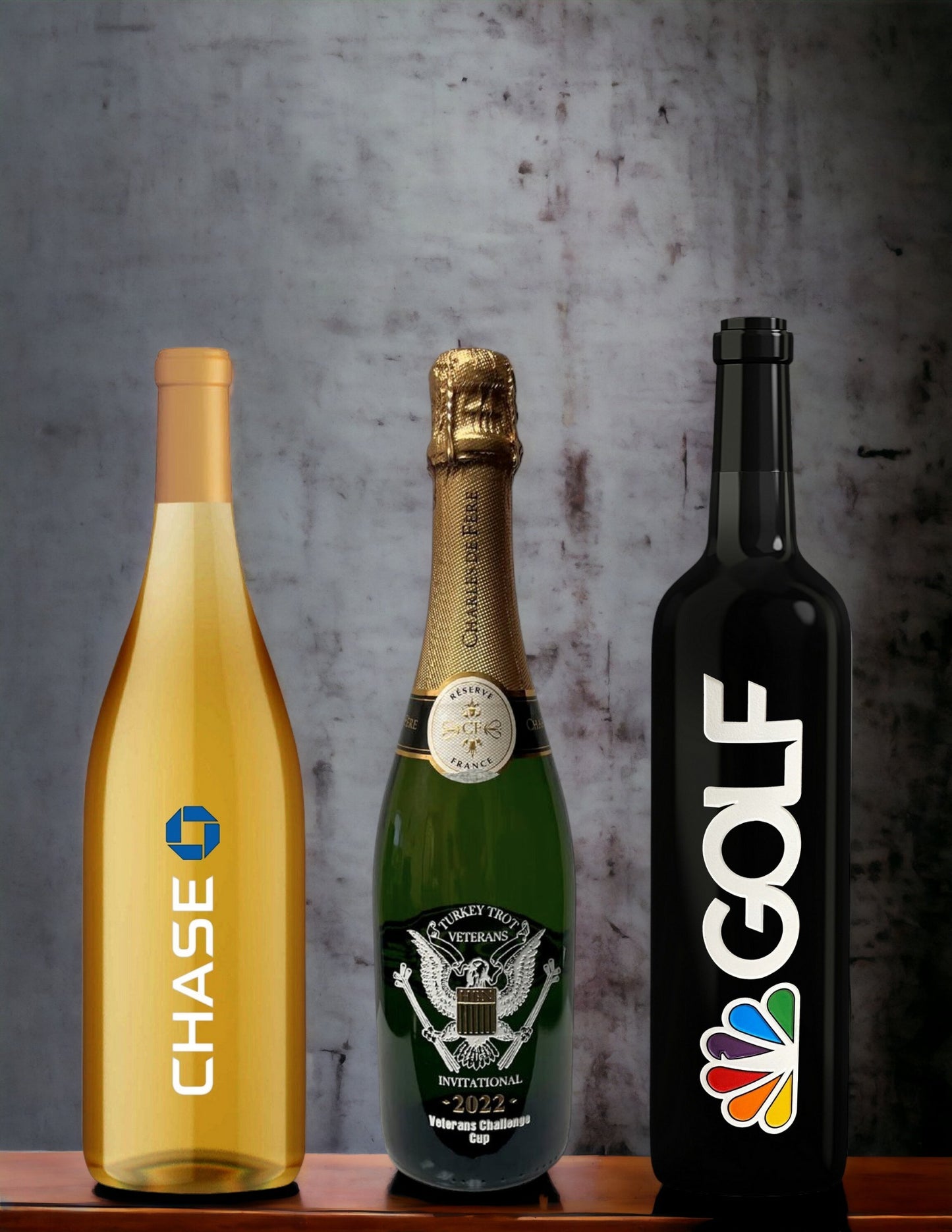 Etched Wine Bottle