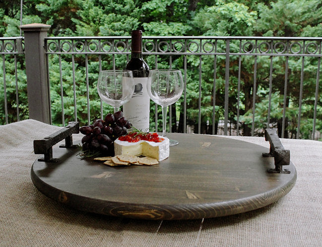 Personalized Large Lazy Susan with Handles